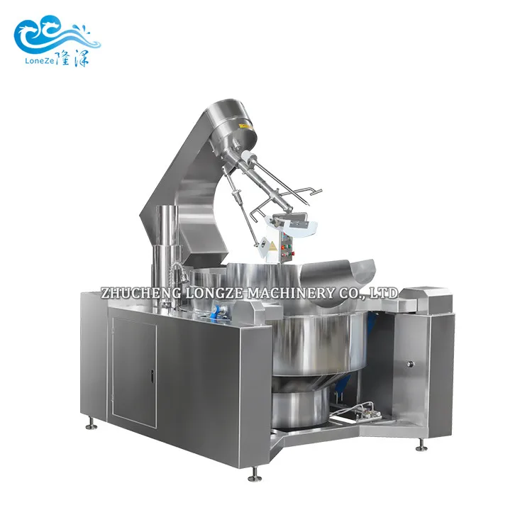Big capacity cooking mixer vacuum double jacketed kettle pizza sauce machine