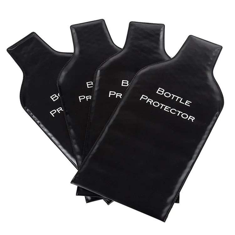 Reusable Plastic Wine Packaging Bag PVC Wine Bottle Protector for Travel