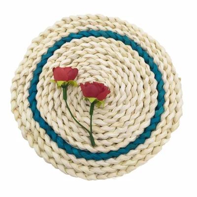 Japan Style Handmade Natural Corn Husk Table Mat Heat Insulation Placemat Casserole Pad Decoration Mat