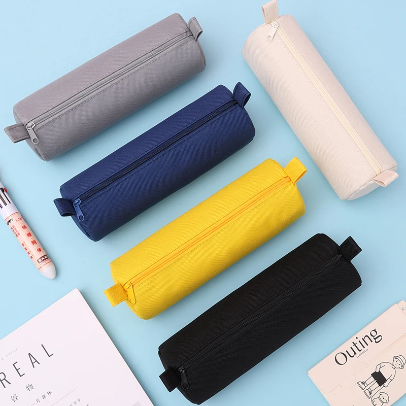 2024 hot selling colourful cute waterproof material with zipper pen case bag pouch for girls and boys cosmetic  bag custom logo