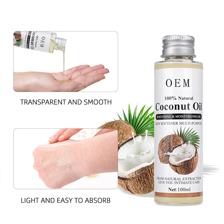 Private Label 100% Pure Crude Organic Cold Pressed Skin Massage Body Moisturizing Skin Care Rbd Bulk Virgin Coconut Oil