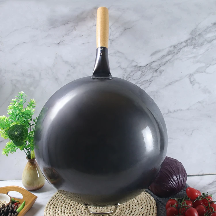 custom kitchen accessories health non-coating cooking wok cuisine iron fast food Fry pan