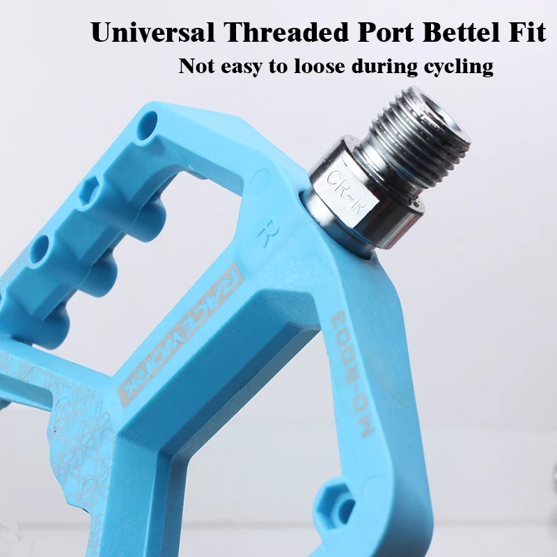 Spot Hot Sale RACEWORK MTB Bike Pedal Nylon DU+Sealed Bearing Ultralight Color Cycling Bicycle Pedals