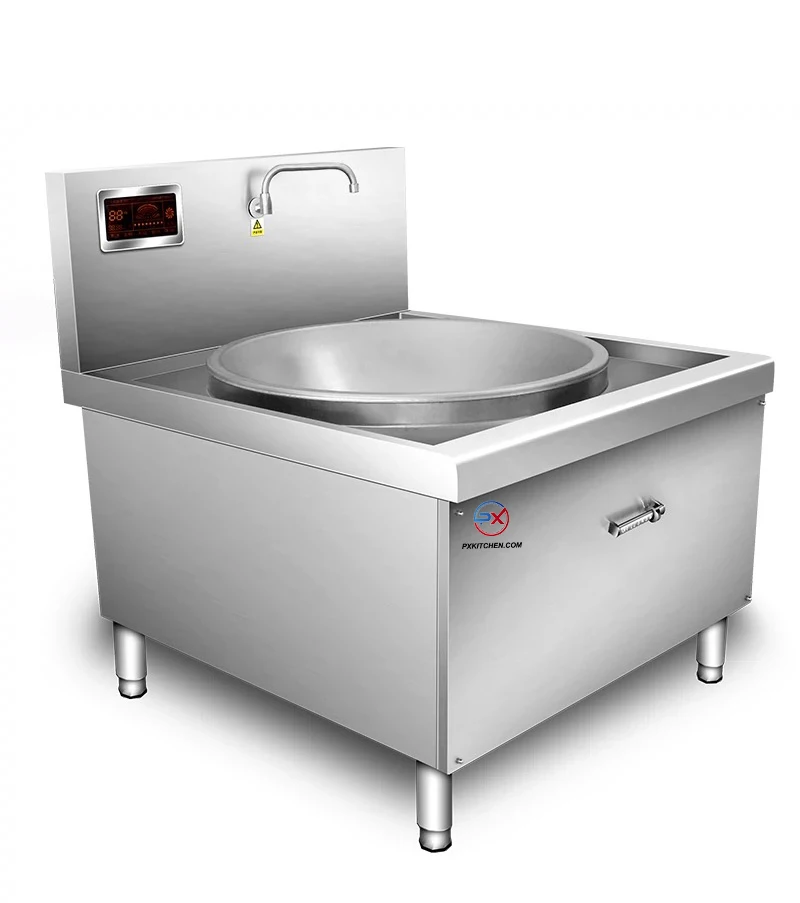 China Supplier Cheap Wholesale Industrial 20kw Stainless Steel Electric Induction Large Wok Cooker For Canteen With Top Selling