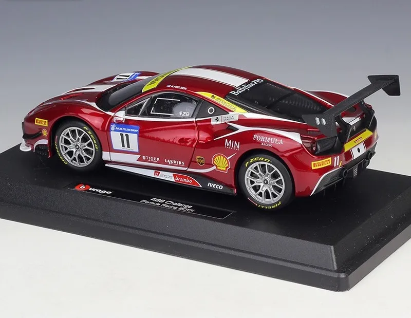 Hot Selling 1:24 488 Challenge 2017 Formula Racing Alloy Toys Car Model Simulation Metal Car Toys Diecast Car For Collection