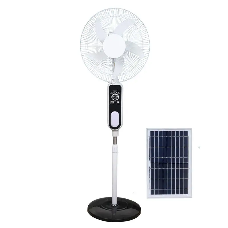 16 INCH Table Fan AC/DC Electric Rechargeable fan Solar Powered With Panel And Battery Tower Pedestal