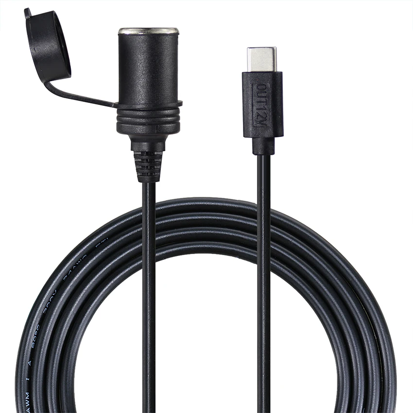 USB C to Cigarette Lighter Adapter 3ft 12V USB Type-C Male Plug to Cigar Lighter Adapter PD Cable