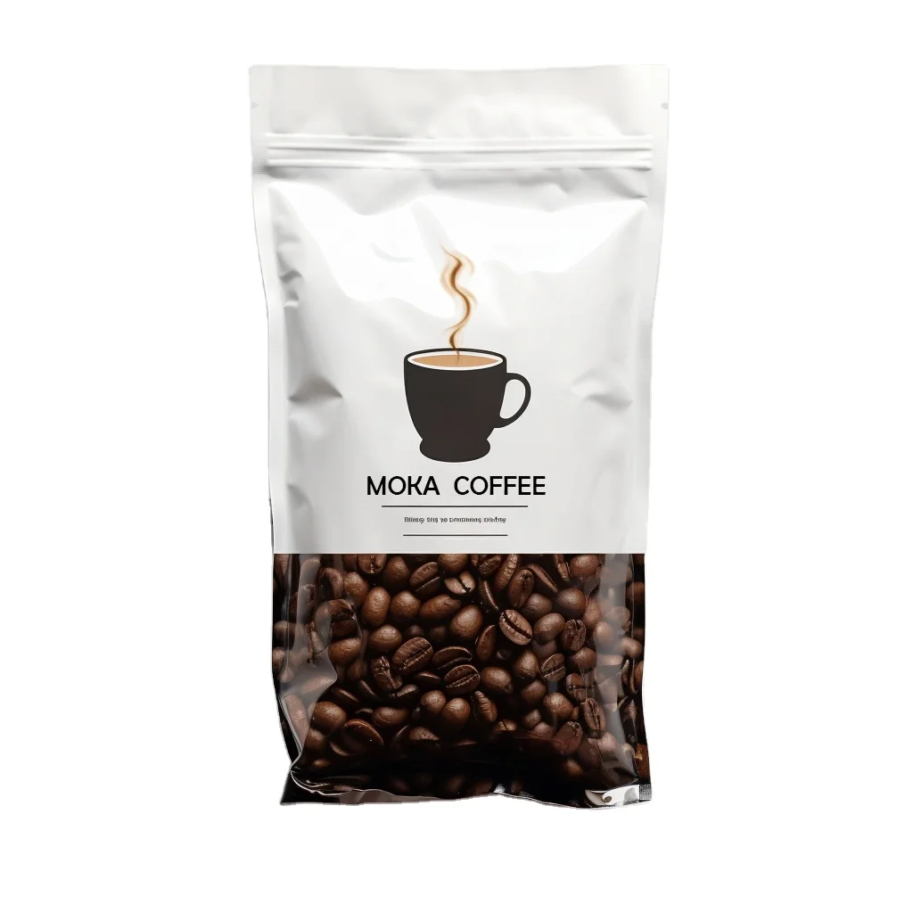 Custom Printed Wholesale Aluminum Foil Flat Bottom Bag Coffee Ground 500G Time More Coffee 3 In 1 Coffee Sachets Packaging Bag