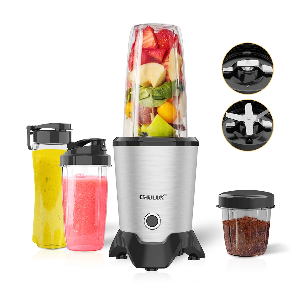 Chulux Blender высокоскоростная кофемолка 1000 Вт с смешением и Измельчением малошумного тритана без BPA, алюминиевый корпус