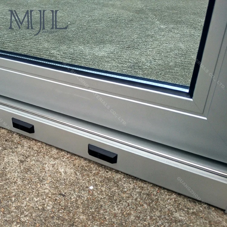 MJL Custom size silver interior aluminum sliding window frame price philippines tempered glass lowes glazed