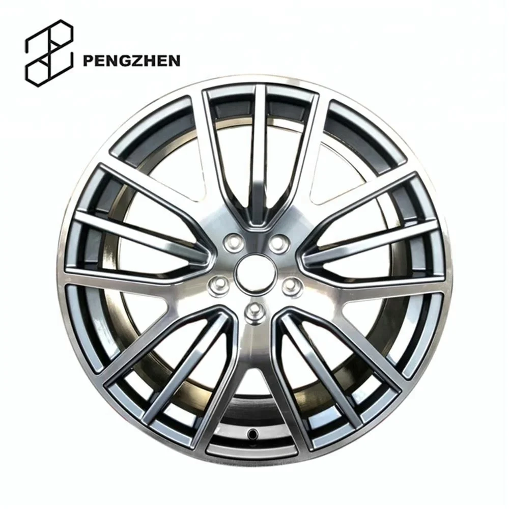 Pengzhen OEM 21 22 inch 5x112 5 Holes Grey and Machine Faced Rims Monoblock Forged Alloy Wheels for Maserati