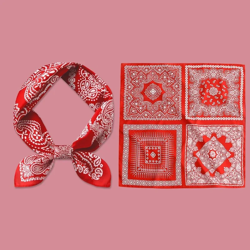 Многофункциональная цветная индивидуальная 100% хлопковая квадратная ткань с принтом головные уборы Классическая бандана