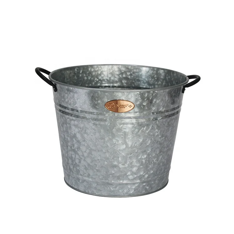 Custom Hot sale metal galvanized ice bucket beer wine cooler party beverage tub Metal Ice and Drink Bucket