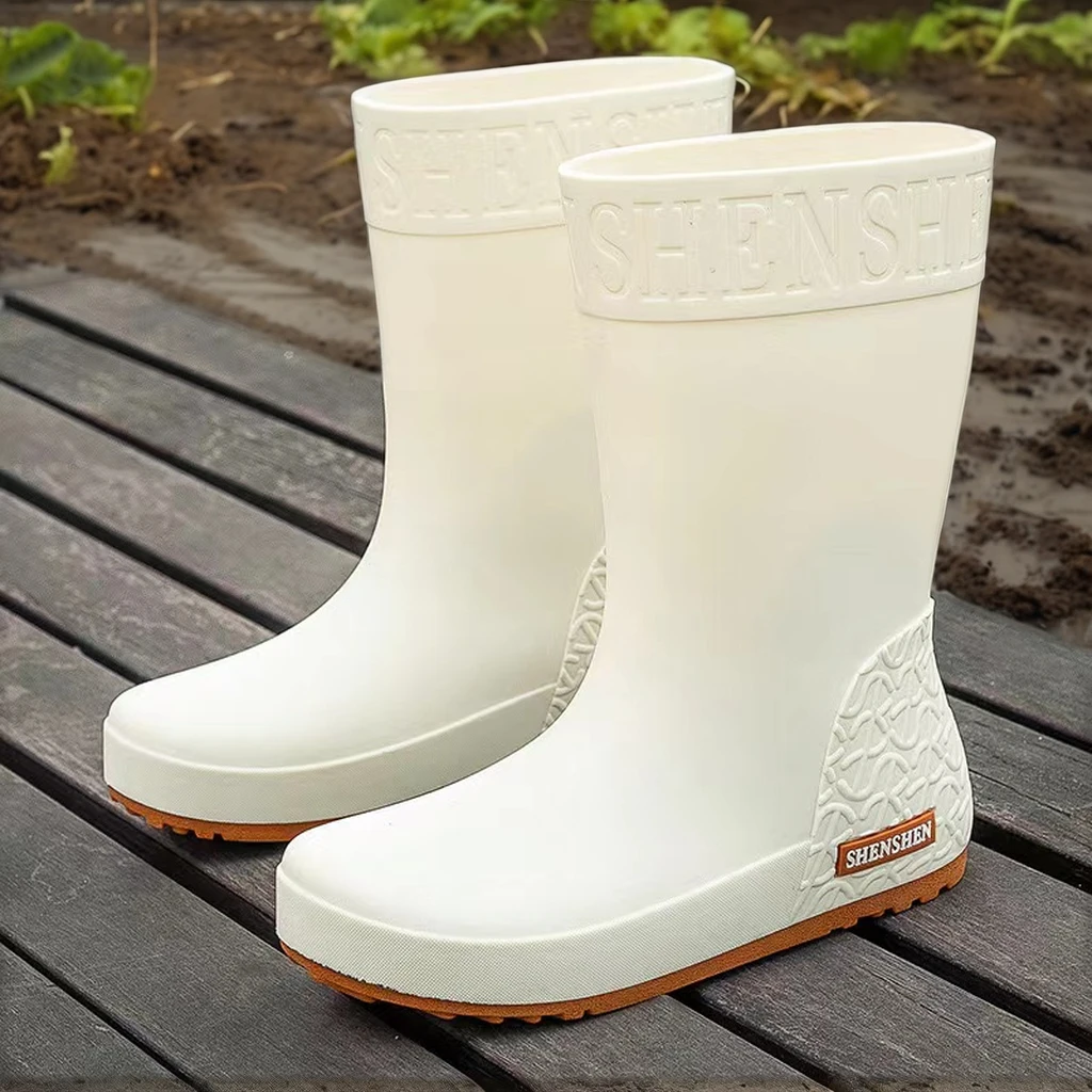 Женские модные водонепроницаемые Нескользящие резиновые сапоги для зимы и лета трансграничные внешней торговли