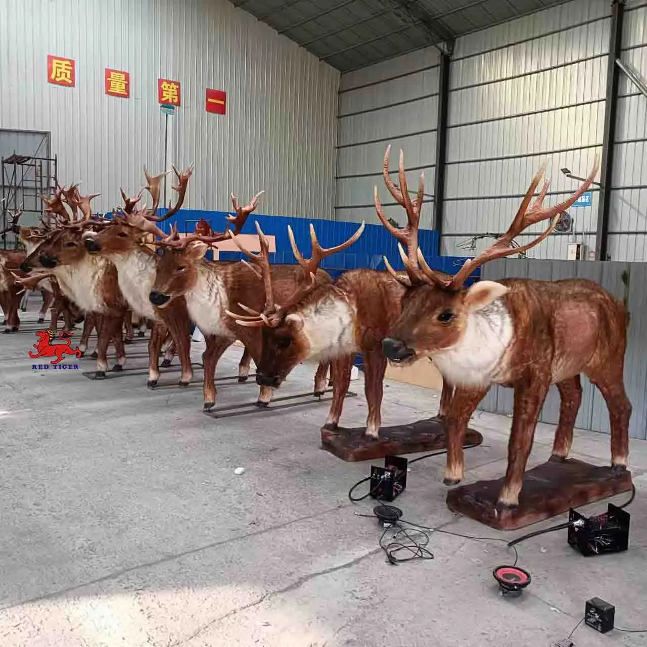 Animal Park Simulated Elk Model Animal Animatronic Model life-size Elk mold For sale