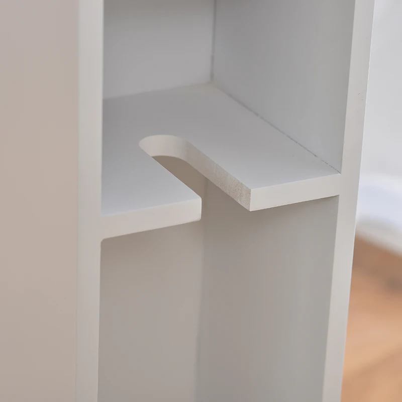 
Side Waterproof Toilet Paper Bathroom Wooden Drawer Storage Cabinet With Wheel 