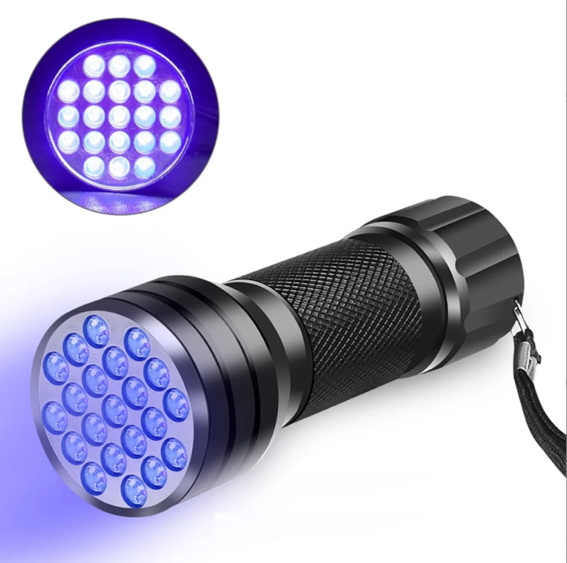 Factory Price 21 LED Aluminum Nail Lamp Ultraviolet UV Flashlight Handheld UV Torch Light Nail Polish Dryer