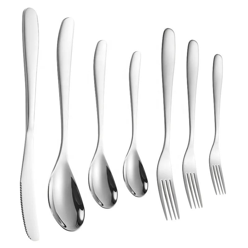 Hot selling stainless steel cutlery 304 simple style household full set of cutlery set gold-plated 4-piece gift box set