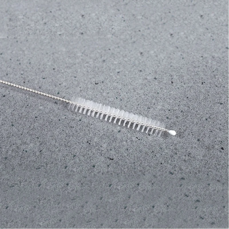 Plastic Straw Cleaner Straw Cleaners Custom Steel Straw Brush Extra Long Stainless Steel Metal Bristle Drink Pipes Cleaner Brush