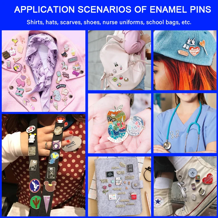 China High quality custom badge manufacturer Cute Design security badge web embroidery metal badge customization