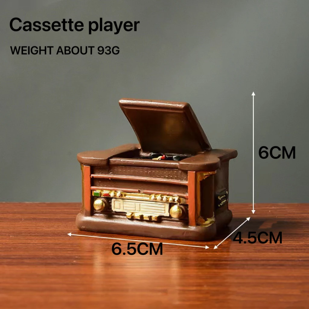 Retro Resin Vintage Decoration Crafts Home Decoration Graphophone Mini Photography Prop Camera