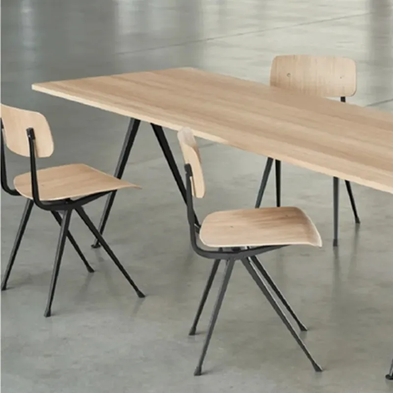 Industrial Metal Restaurant Cafe Living Room Dining Furniture Wooden Chair