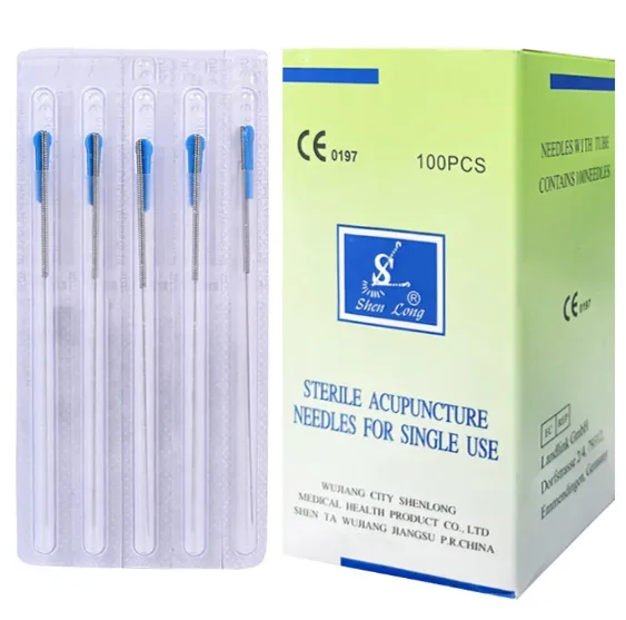 100pcs Chinese sterile disposable acupuncture needles dry needling With Individual Guide Tube Acupuncture Therapy