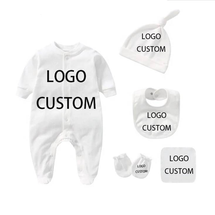 2023 Plain Infant Cotton Jumpsuit Newborn Clothes Girl Boy New Born Baby Gift Set Baby Clothing Set