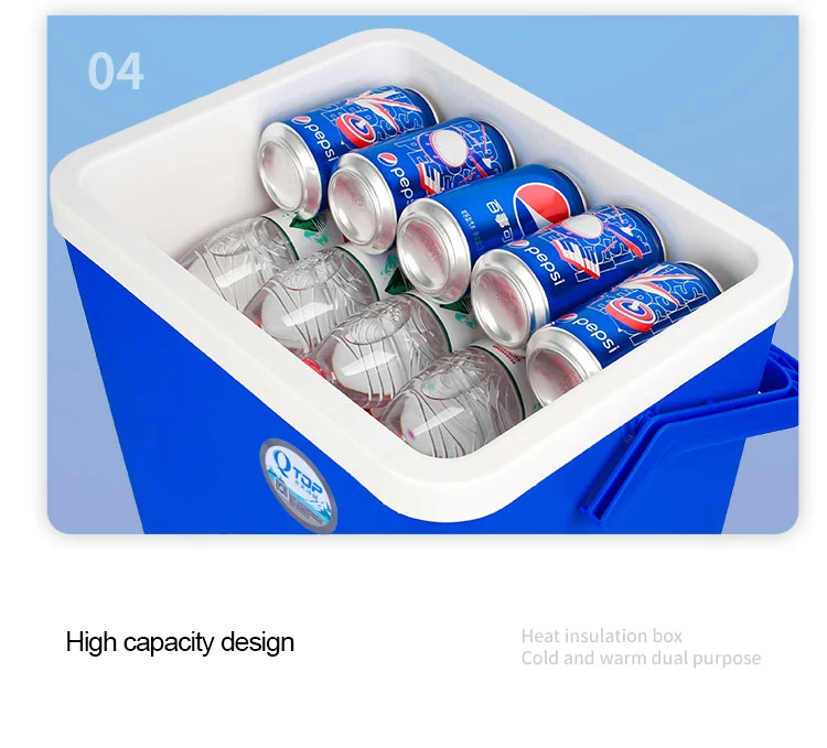 26L plastic large custom cooler plastic can beer insulated food box ice chest cooler box for outdoor fishing
