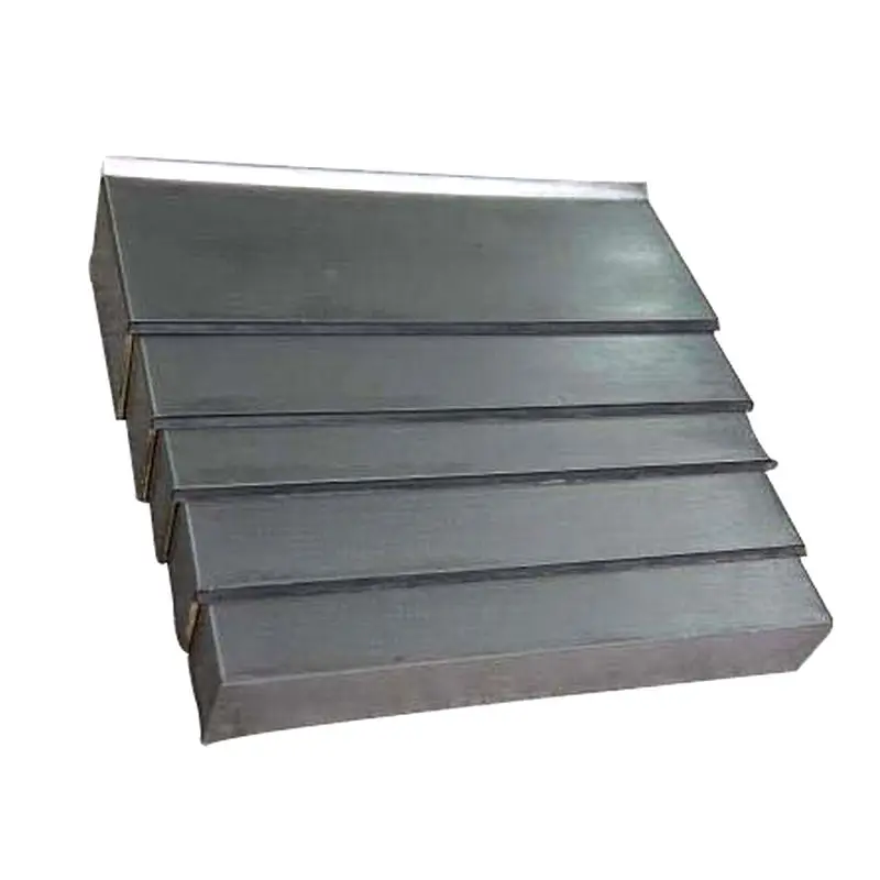 Machine guide rail telescopic protection accordion shield way armoured steel plate bellows cover