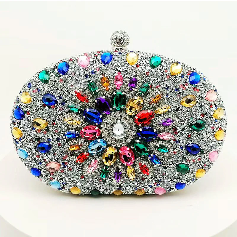 Fashion Women New Evening Bags Women Diamond-Studded Sunflower Overnight Bag Purse For Ladies