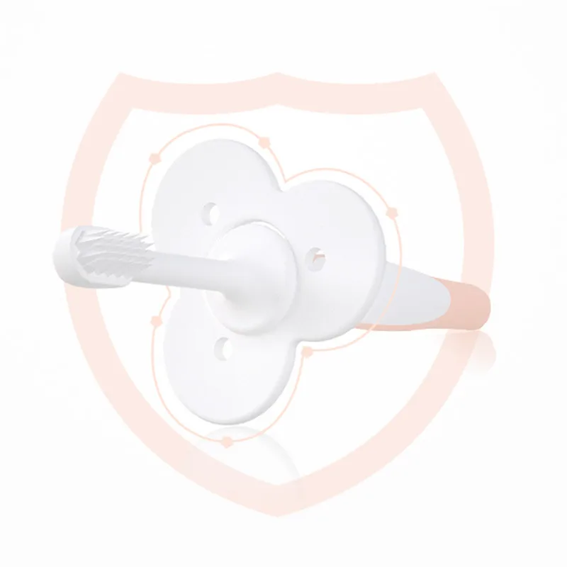 Double sides infant tooth brush BPA free toddler teeth brush with anti choke guard