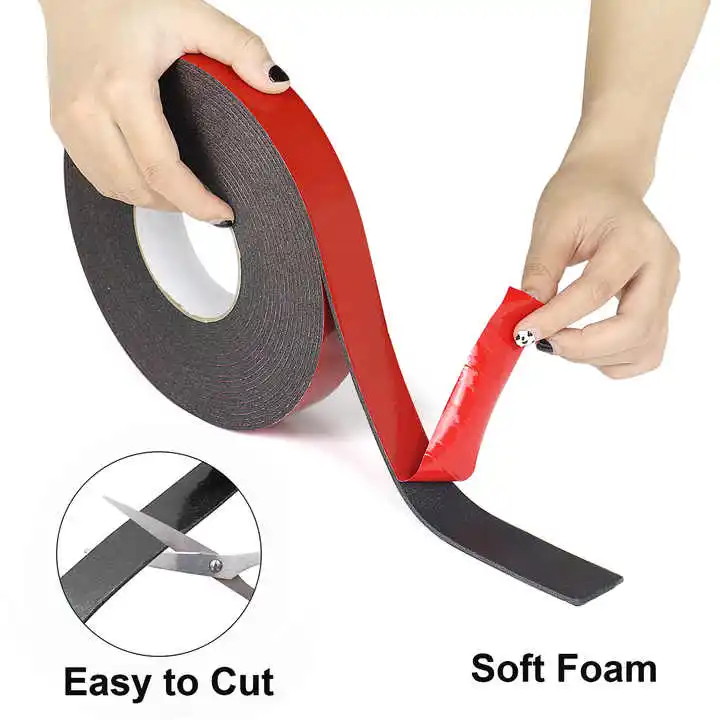 Custom wholesales Acrylic rubber foam tape self adhesive seal tape eva foam black single double sided tape
