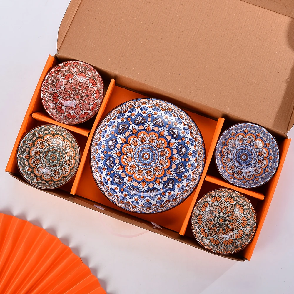 Bohemia Ceramic tableware home hotel restaurant porcelain dinner set bowl The plate   gift tableware set