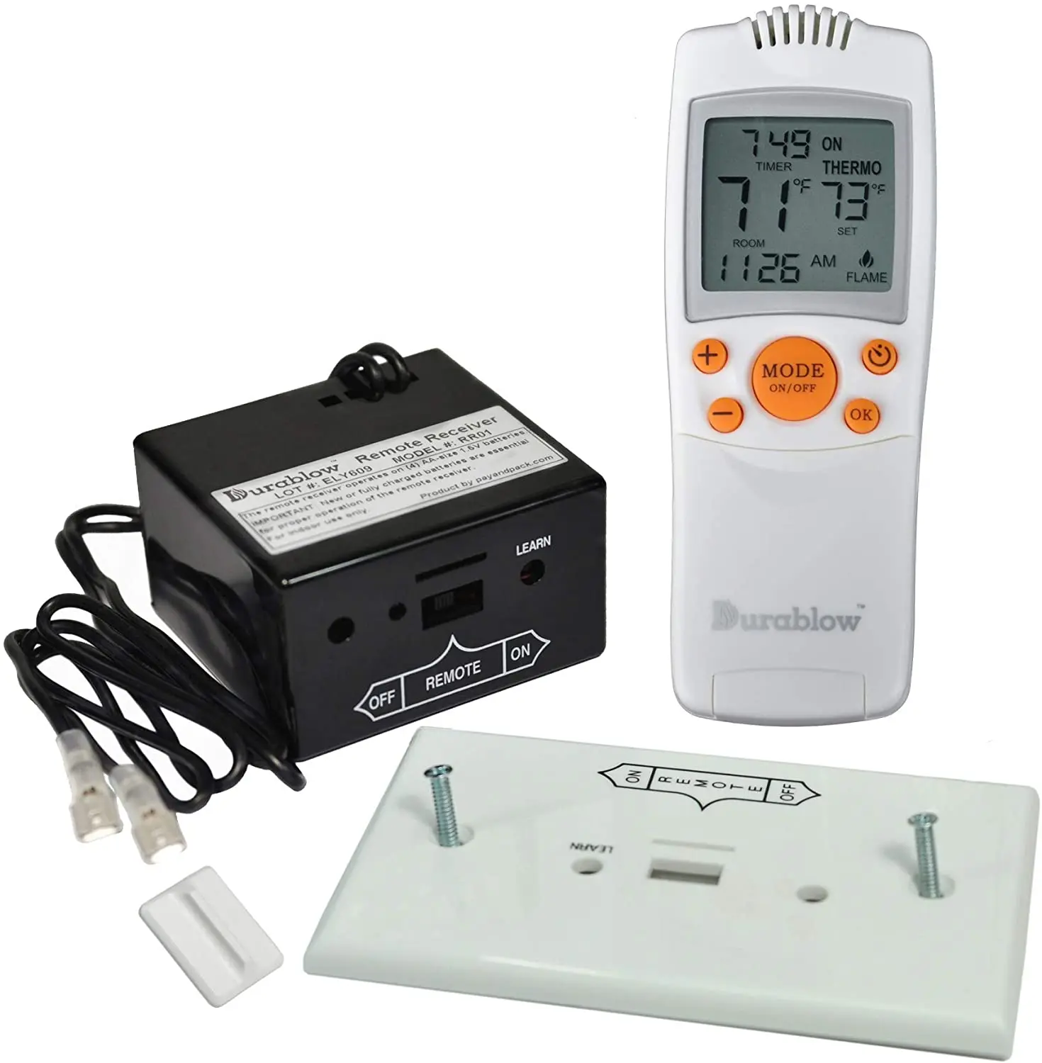 Durablow Fireplace Accessories Replaces Wall Switch On And Off Thermostat And Timer Gas Fireplace Remote Switch For Export
