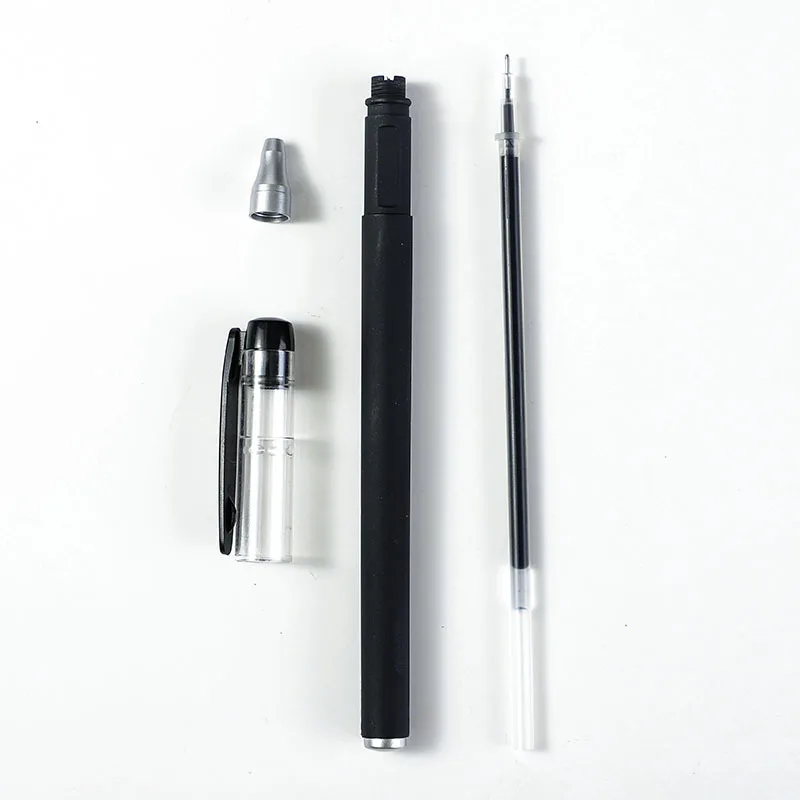 Hot selling frosted carbon gel pen stationery student, office supply promotional gel pen custom logo gel pen