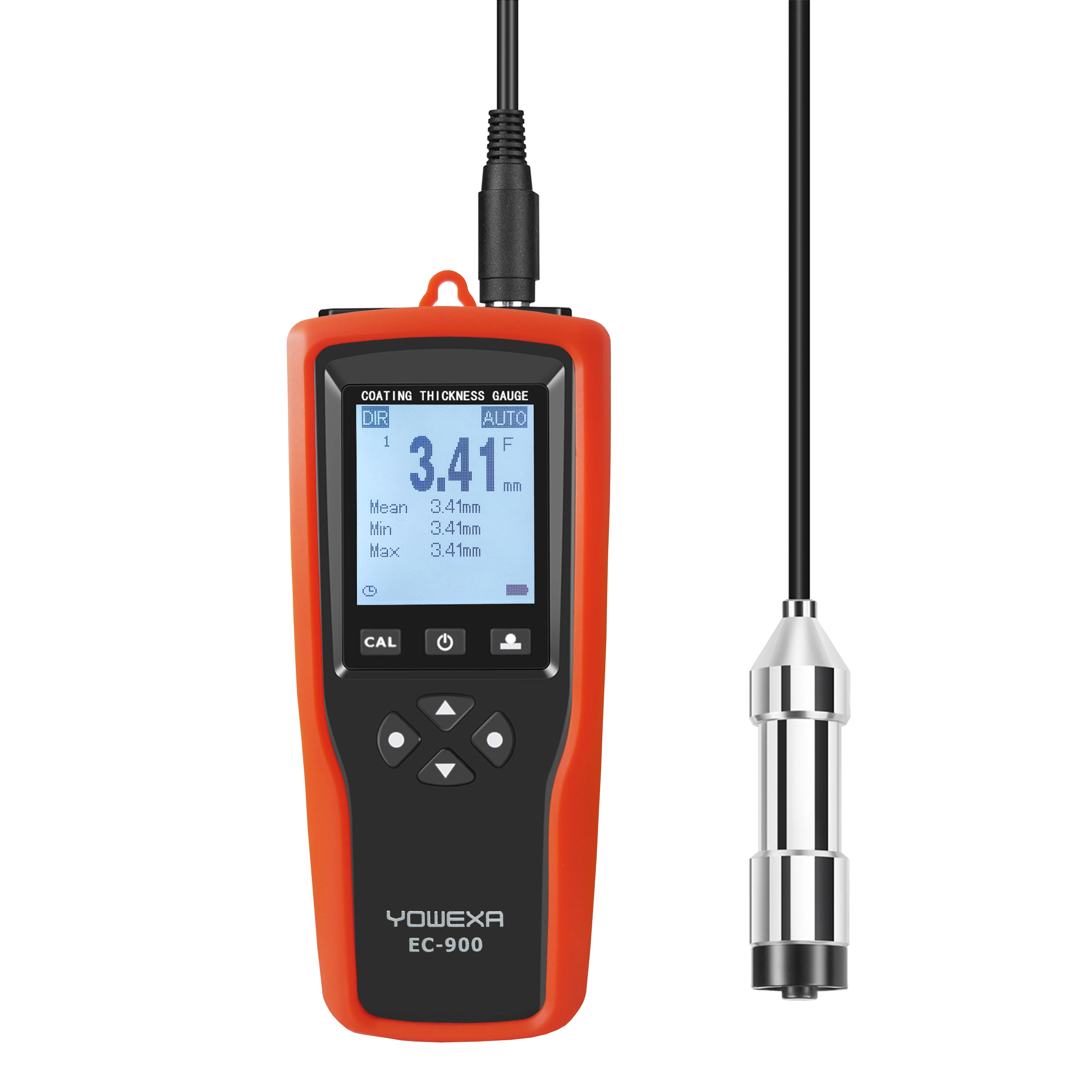 YOWEXA Wide Measurement Range Up to 10000um Paint Thickness Meter with Separated Probes, Coating Thickness Gauge