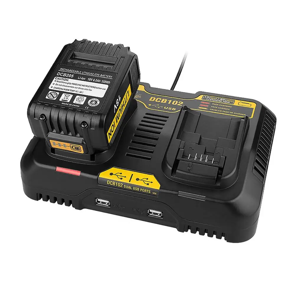 Два-паз 3A зарядное устройство 100v-240v 50/60hz 120W подходит для dewalt 12v-20v/литиевая батарея