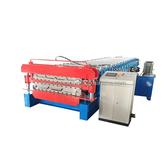 978-988 double layer corrugated roof sheet making machine barrel corrugated sheet metal roll forming machine