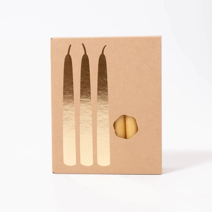 Custom candle stick paper sliding boxes taper birthday dinner candle packaging box for taper candle