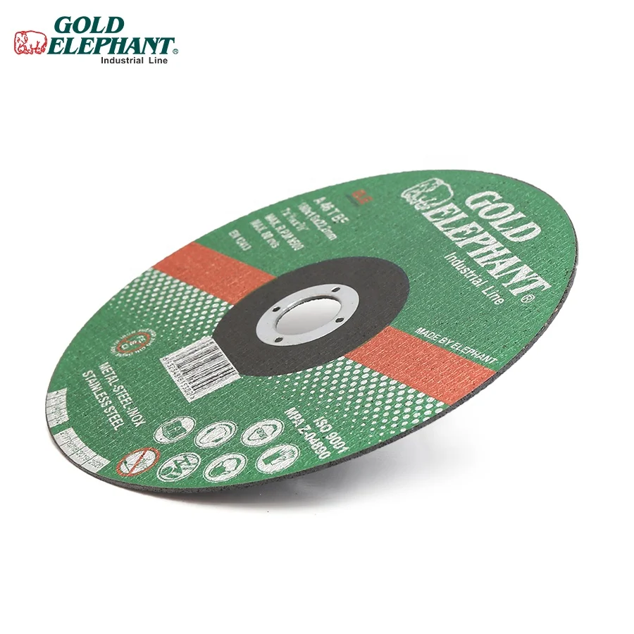 Gold Elephant factory accepted OEM abrasive 7inch/180*1.6*22.2mm cutting disc with MPA certificate