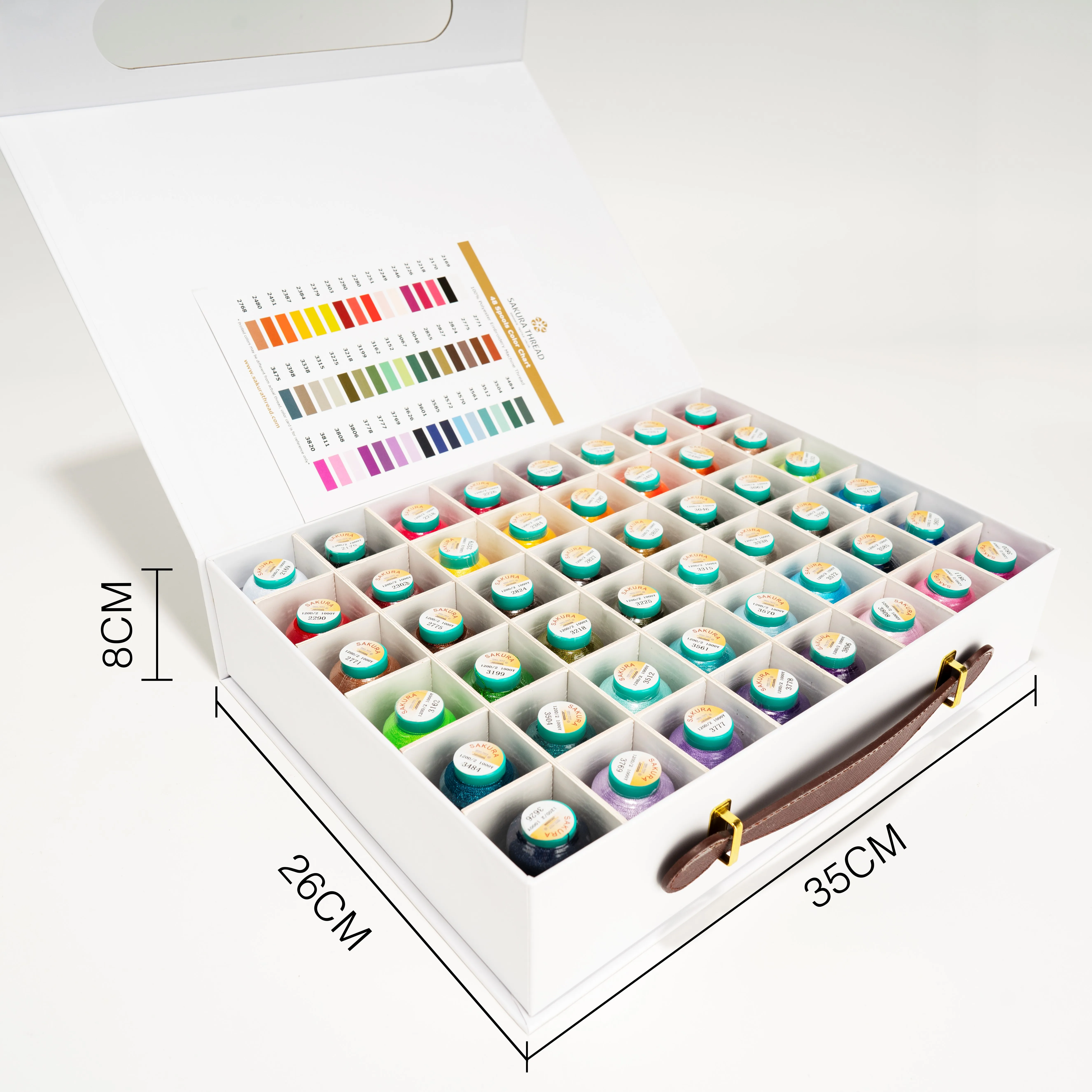 Набор шпулек для вышивания из полиэстера 120d/2 1000m 48