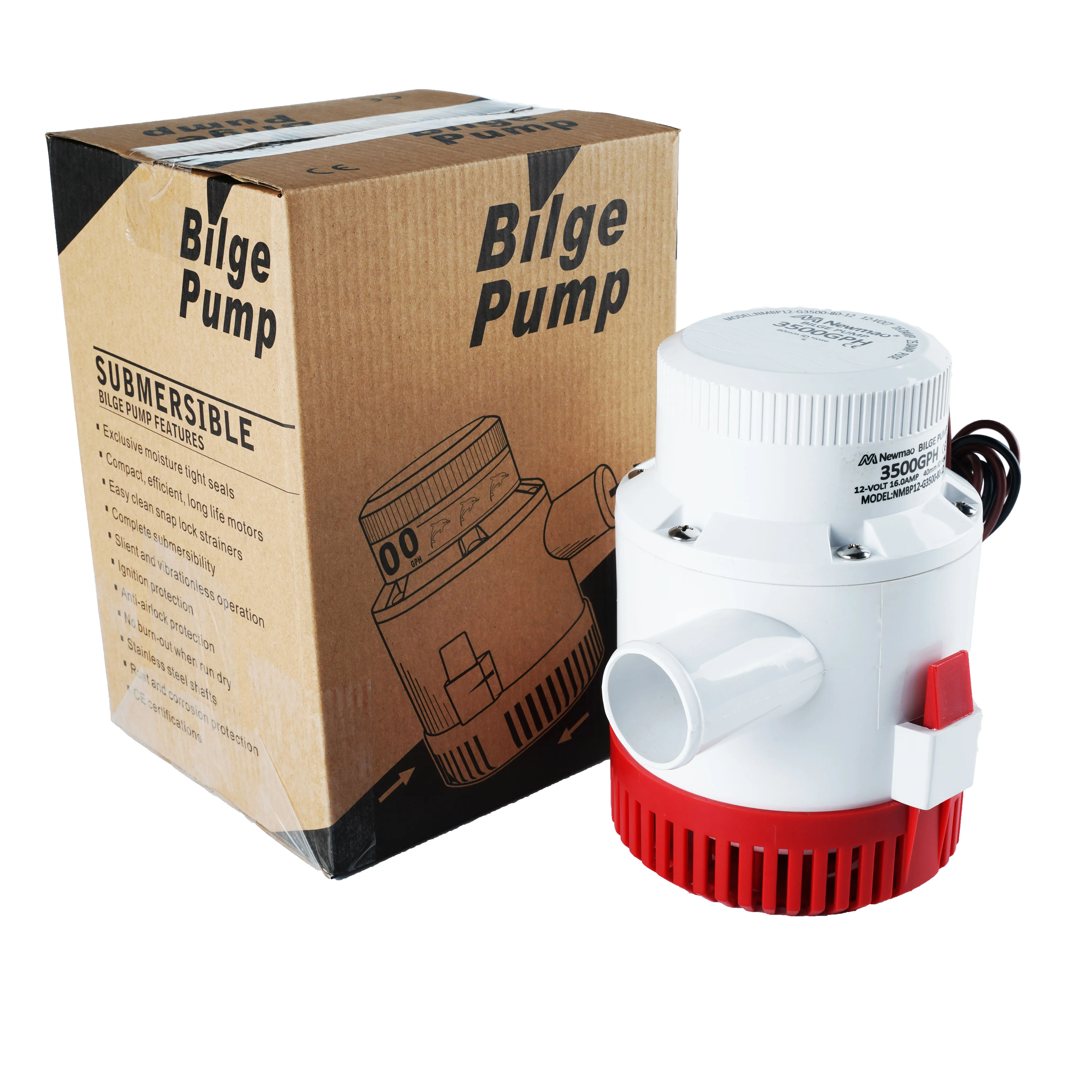3500GPH 12V Outstanding Quality Small Electric Transfer Bilge Pump  for Kayak