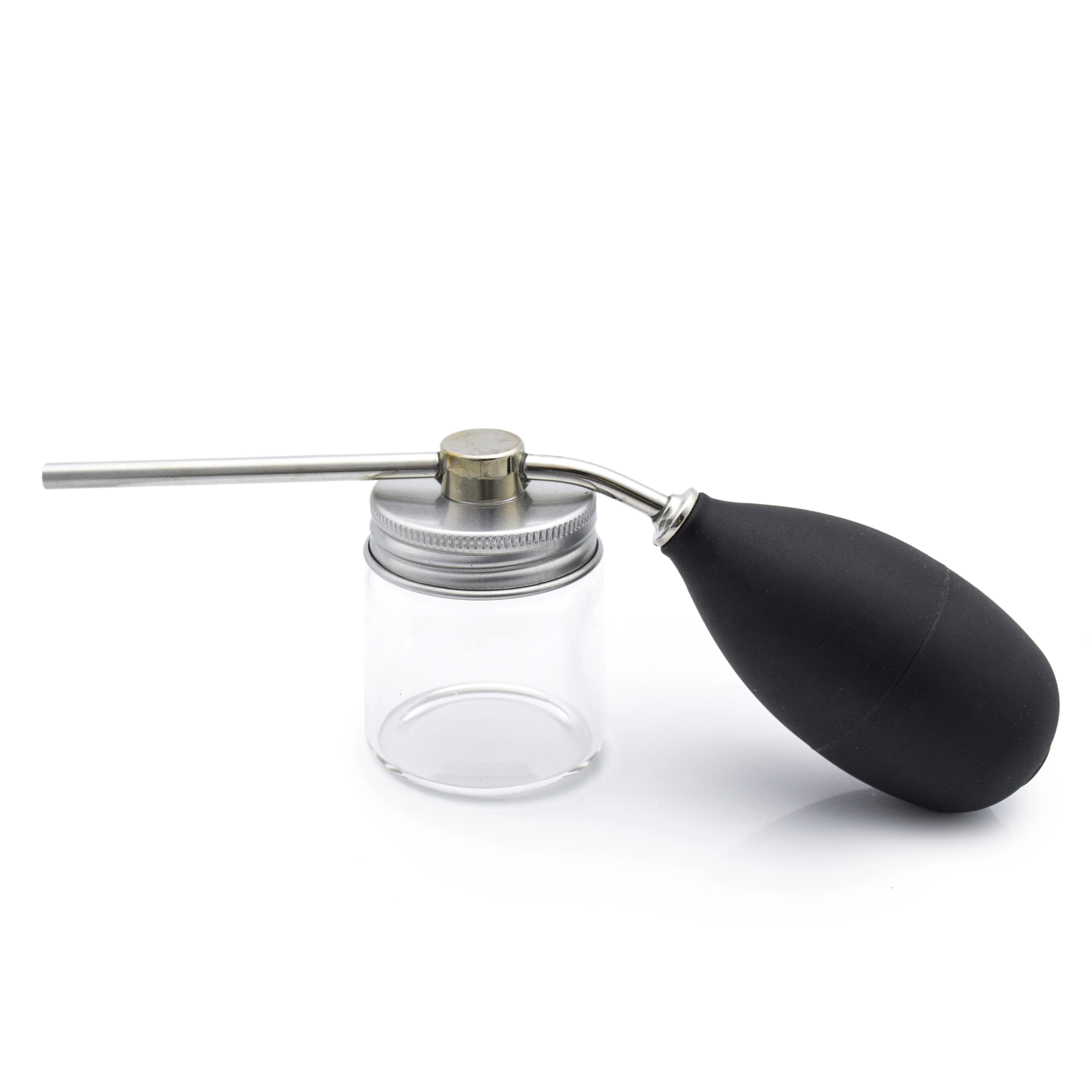 Refillable Hair Salon Powder Spray Bottle Barber Hair Fiber Applicator Glass Talcum Powder Container Hairstyling Supplies