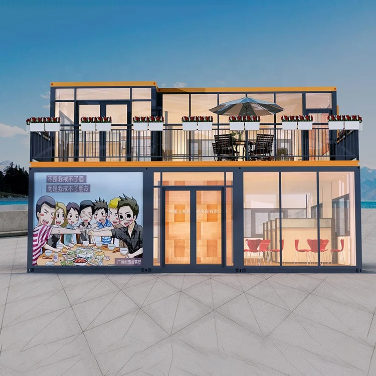 Accept Custom prefabricated shipping container kiosk shop restaurants