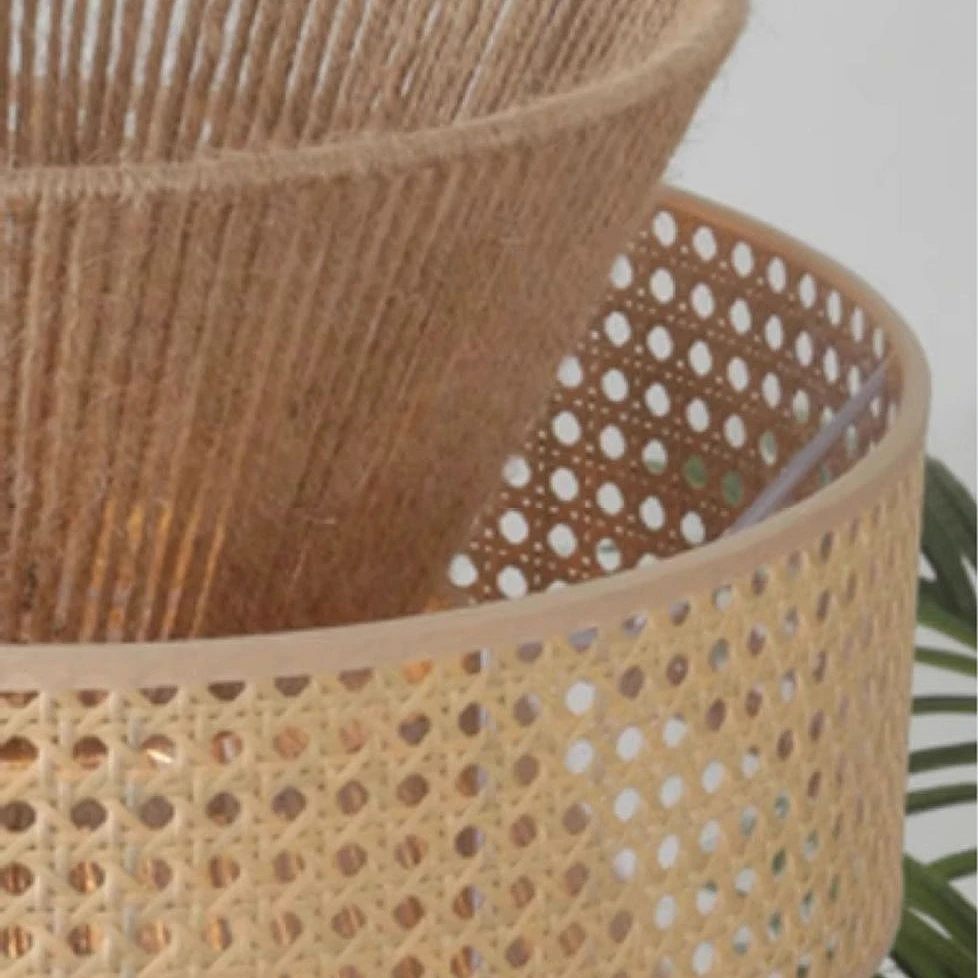Restaurant Lighting Round Wabi Sabi Rope Chandelier Pendant Light For Living Room Home Decoration