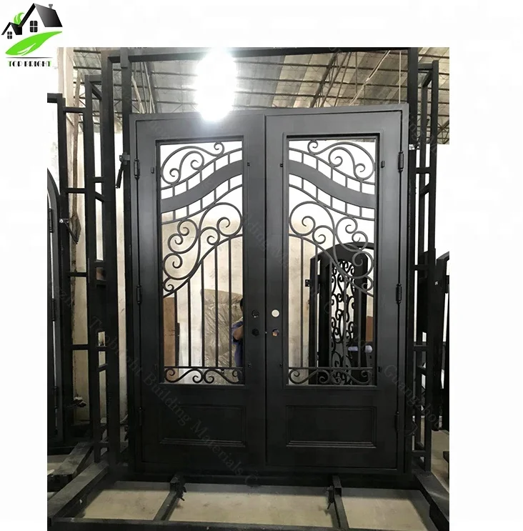 
Exterior Wrought Iron Doors Grill Door Design Guangzhou Manufacturer 