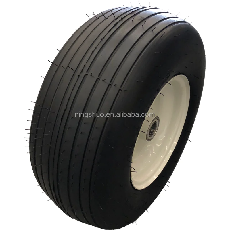 high rubber content 2 4pr metal rim 16x4.00-8 16*650-8 replacement lawn mower wagon cart air pneumatic inflatable rubber wheels