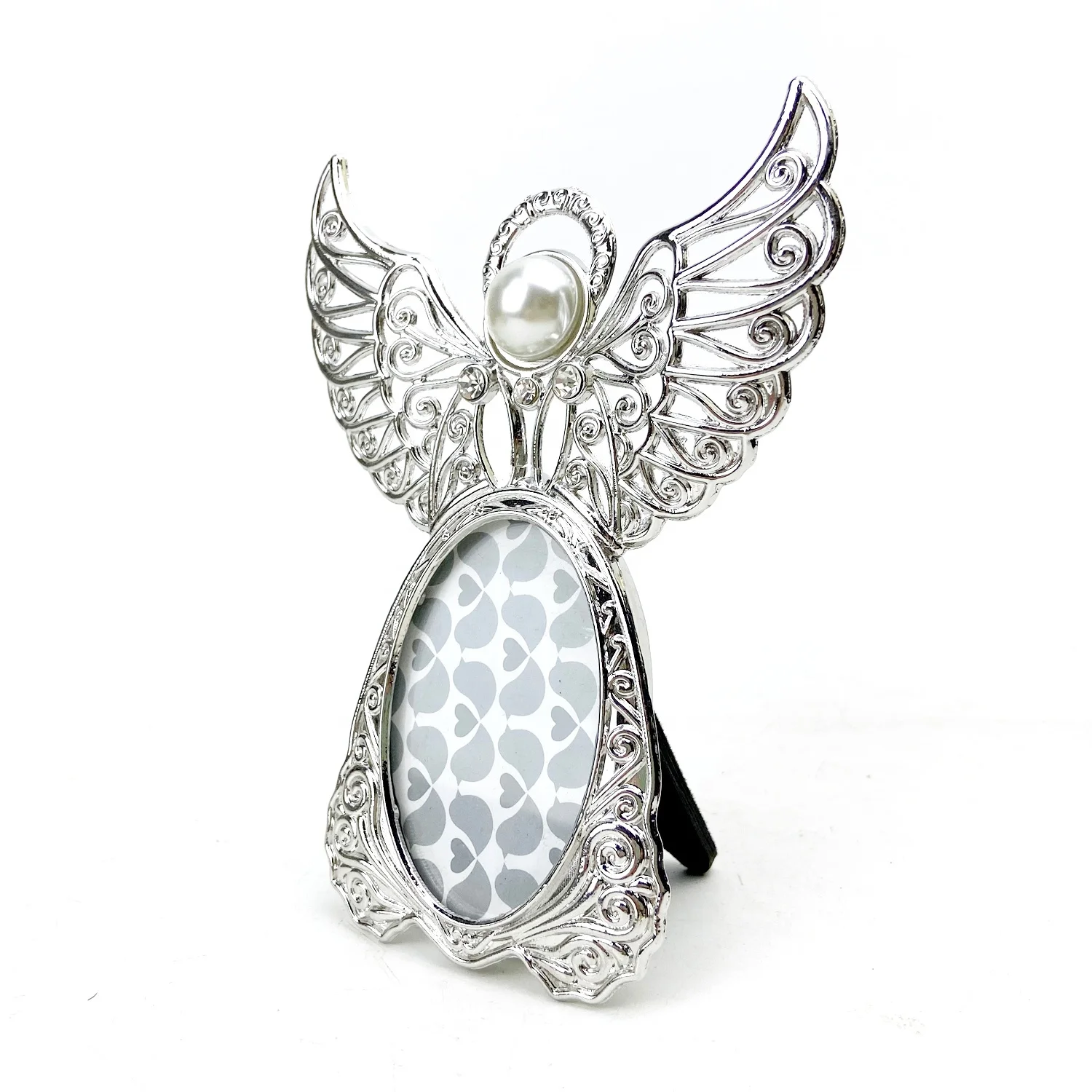 
metal angel figurines photo frame for funeral events for graveyard 