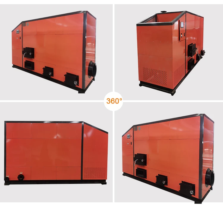 80KW Wood Fire Wood Log Fired Small Industrial Horizontal Boiler Machine Wood Pellet Fast Heating Equipment Automatic Biomass Pe